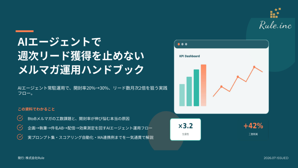 AIエージェントで週次リード獲得を止めないメルマガ運用ハンドブック