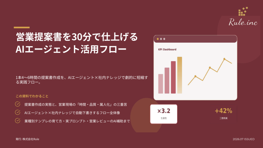 営業提案書を30分で仕上げるAIエージェント活用フロー