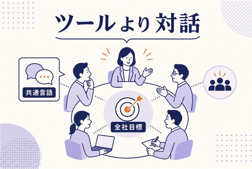 ツールより対話：共通言語と全社目標