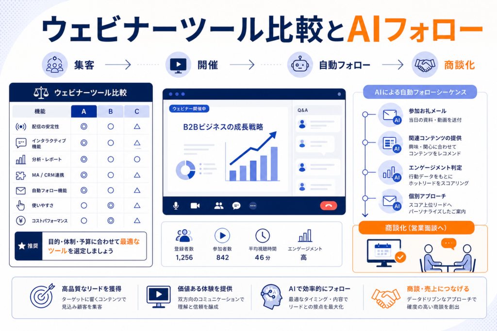 BtoBウェビナーの企画・集客・商談化｜少人数チームの実践手順