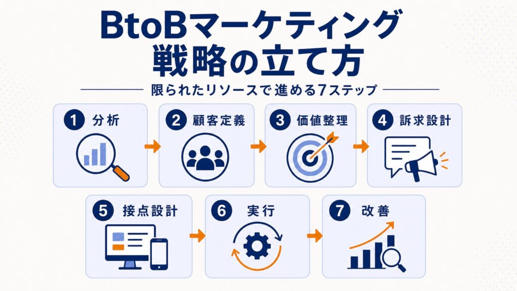 BtoBマーケティング戦略の立て方｜中小・中堅企業向け7ステップとテンプレート